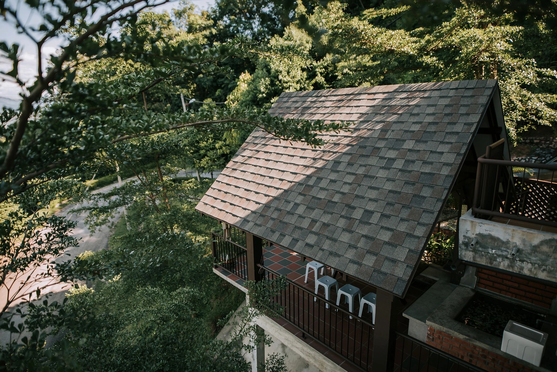 Residential home exterior related to roofing permit planning